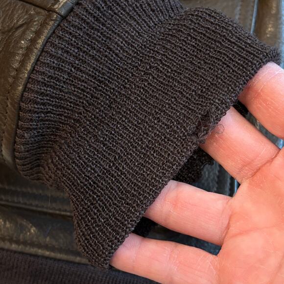 Vtg United States Navy G-1 Flight Jacket Mens 40 Brown Leather Bomber Military - Picture 10 of 13